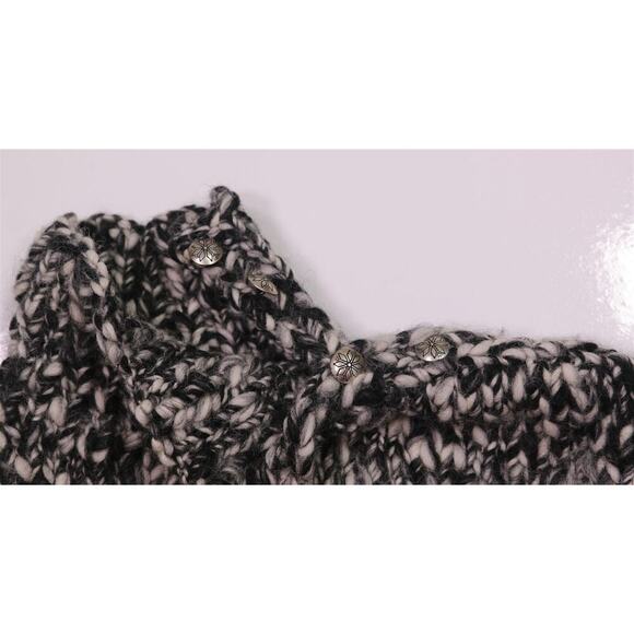 Polo Ralph Lauren Men's Hand Knit Black/White Wool Turtleneck Sweater Conchos M - Picture 7 of 9